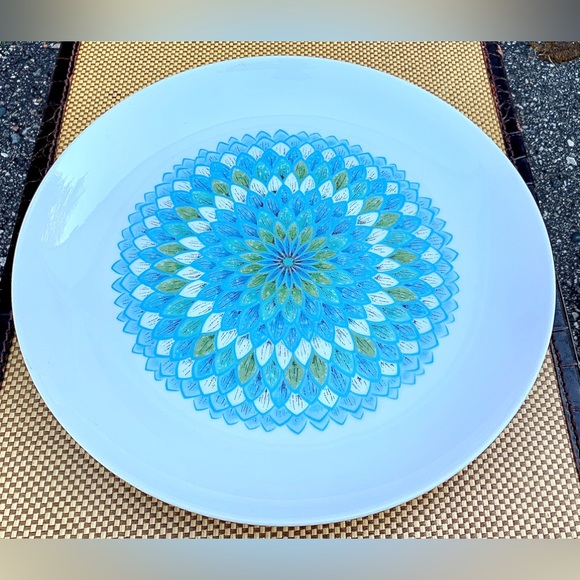 Vintage Mid Century Modern Noritake Younger Image BAHAMA 12” Chop Plate - Picture 6 of 16